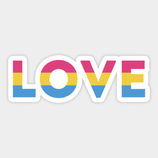 Pansexual Pride Flag LOVE Sticker